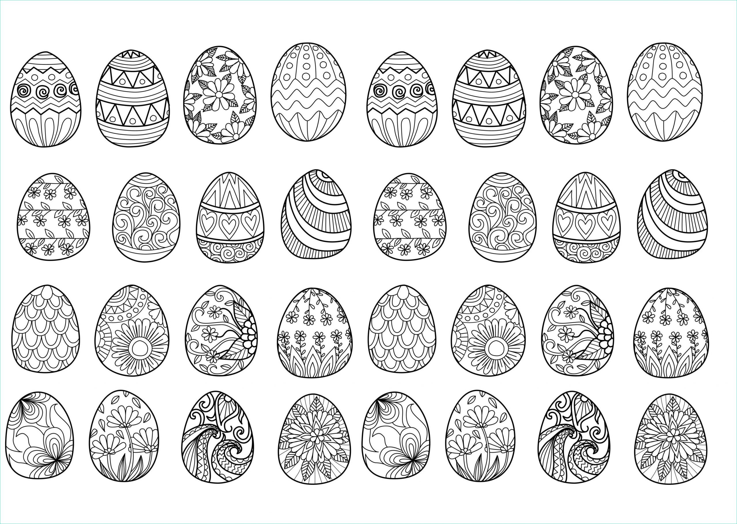Paque Dessin Inspirant Photos Easter Eggs for Coloring Book Pâques Coloriages
