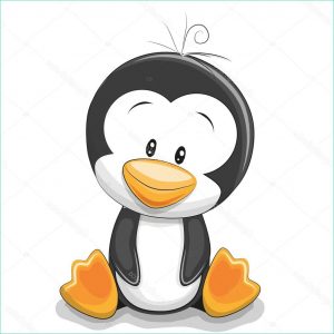 Pingouin Dessin Élégant Image Mignon Pingouin Dessin Animé — Image Vectorielle