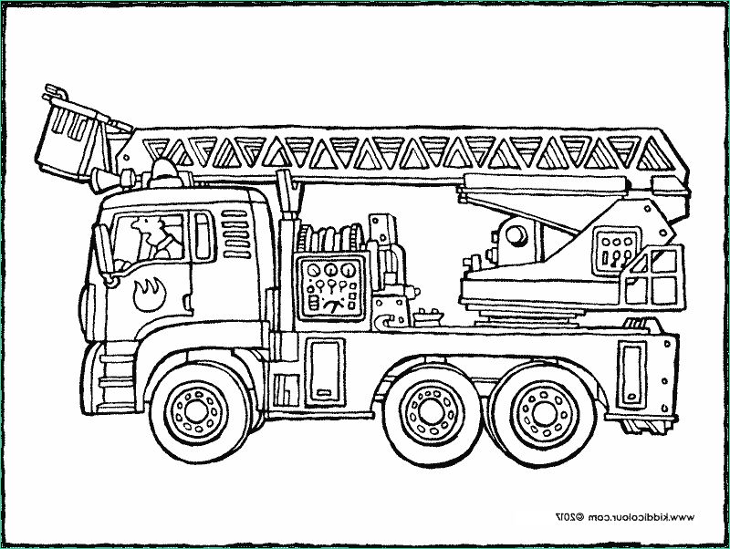 Camion De Pompier à Colorier Bestof Photos Pompier Kleurprenten Kiddicoloriage