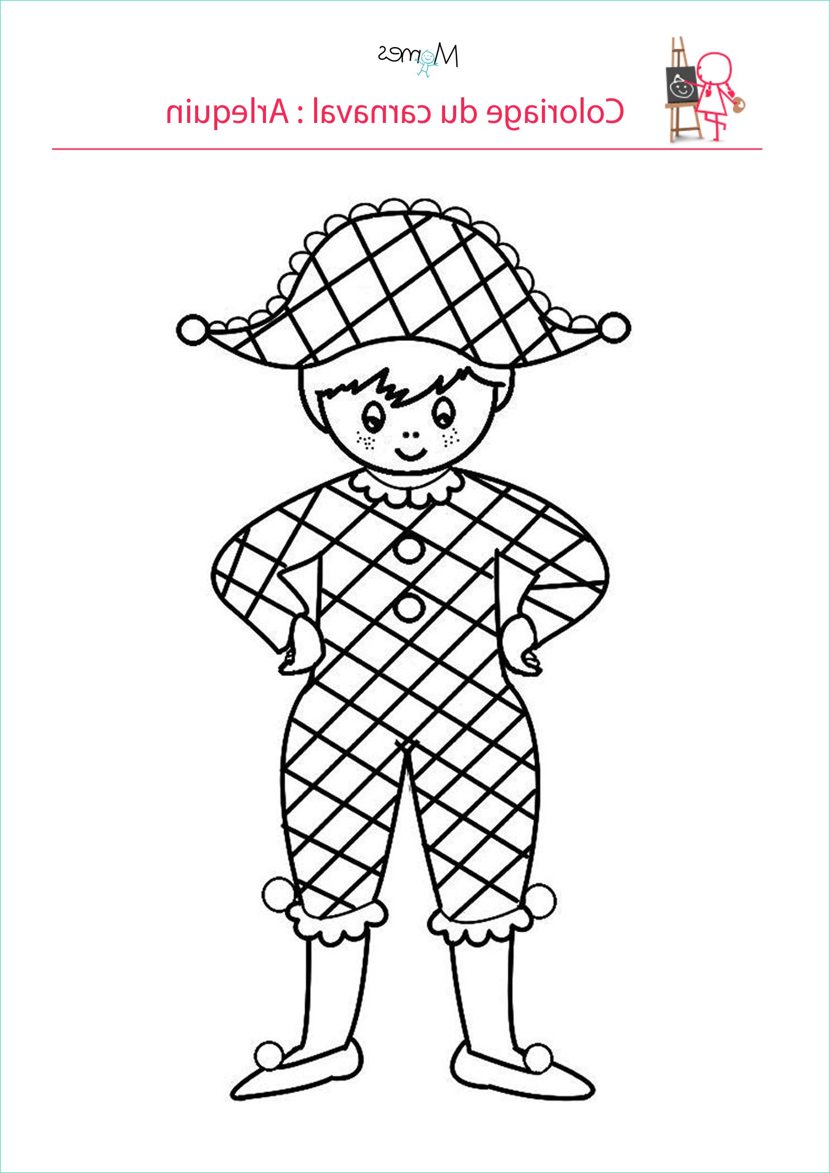 Coloriage Coloriage Beau Galerie Coloriage Arlequin Momes