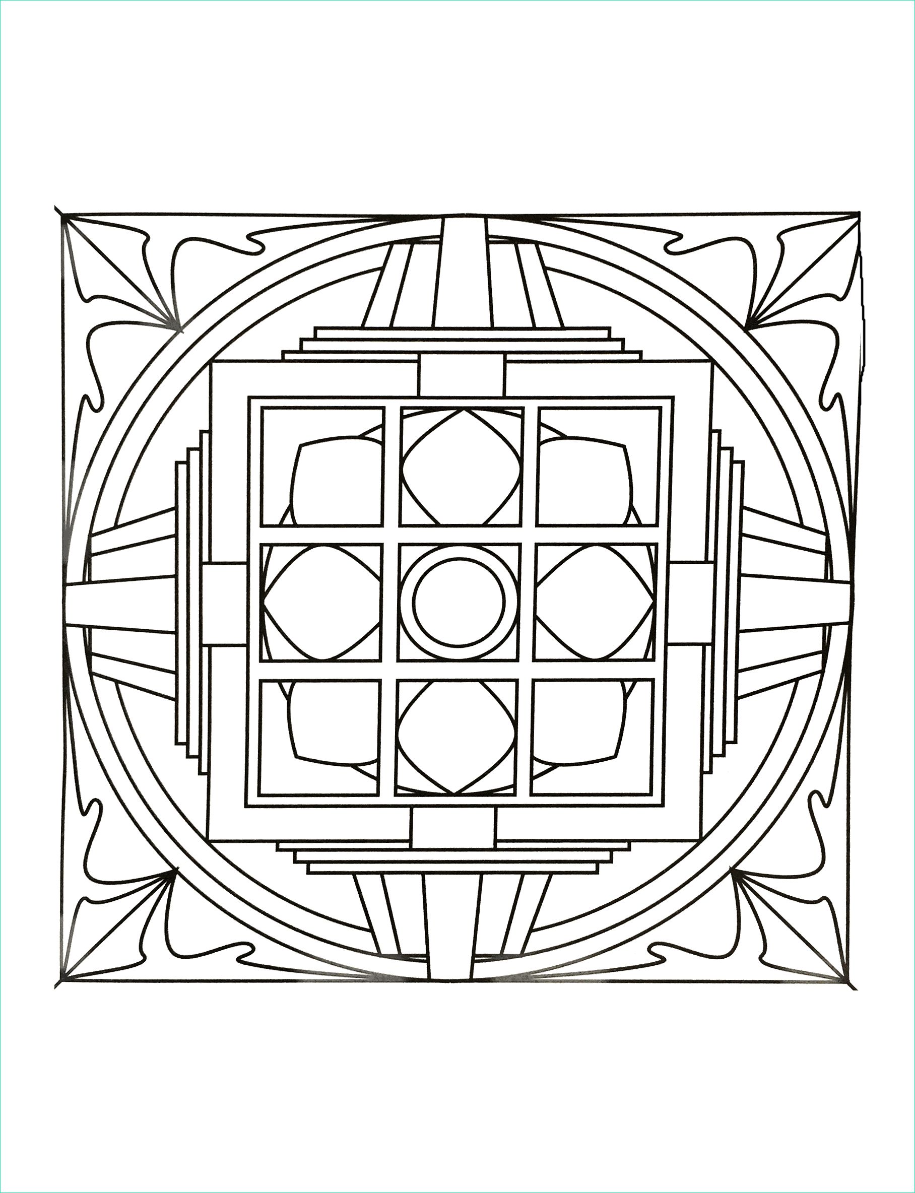 Coloriage Gratuit Mandala Unique Photos Dessus Coloriage formes Geometriques Imprimer