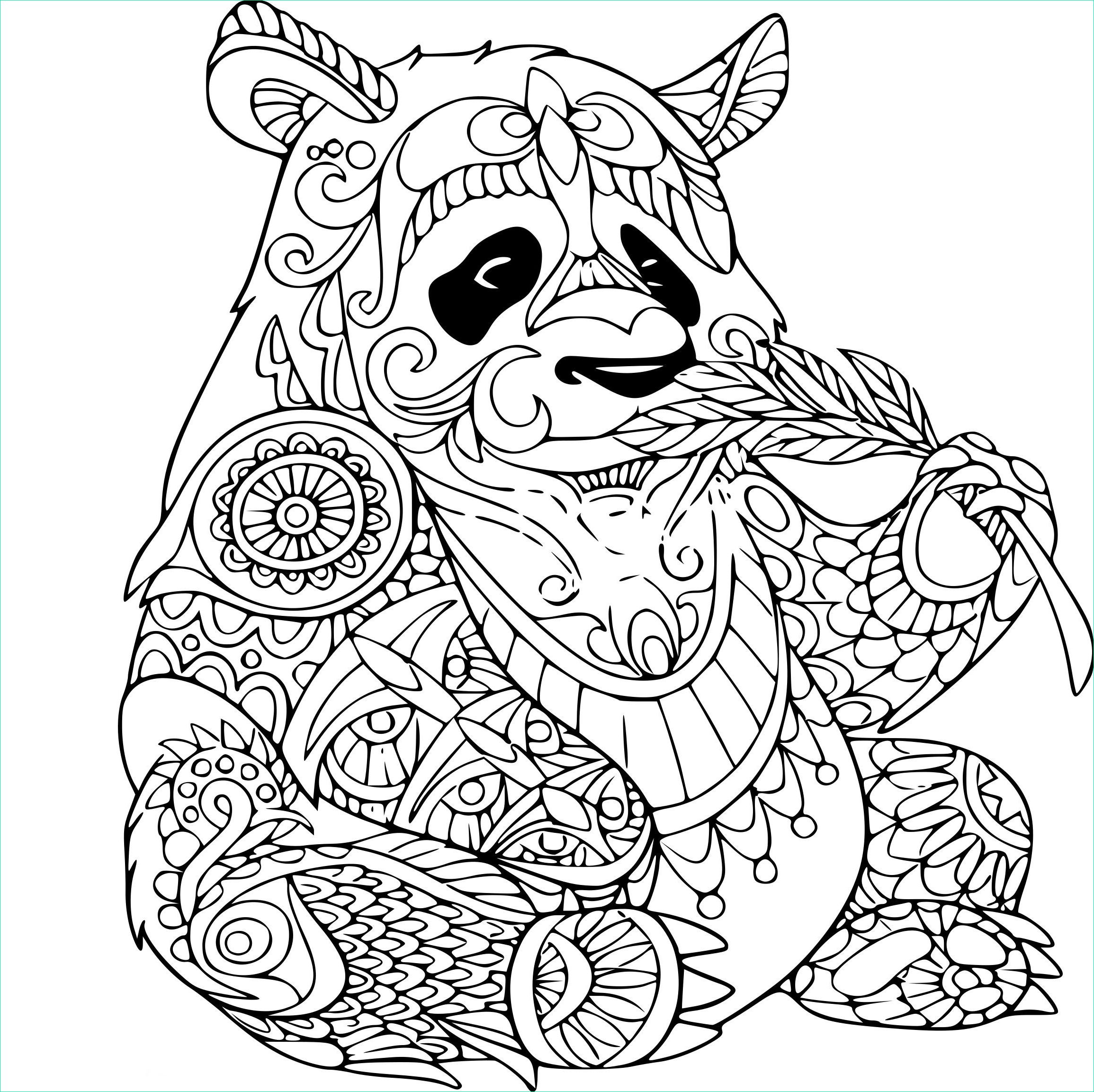 Coloriage Mandala Animaux Facile Bestof Images Coloriage Panda Mandala