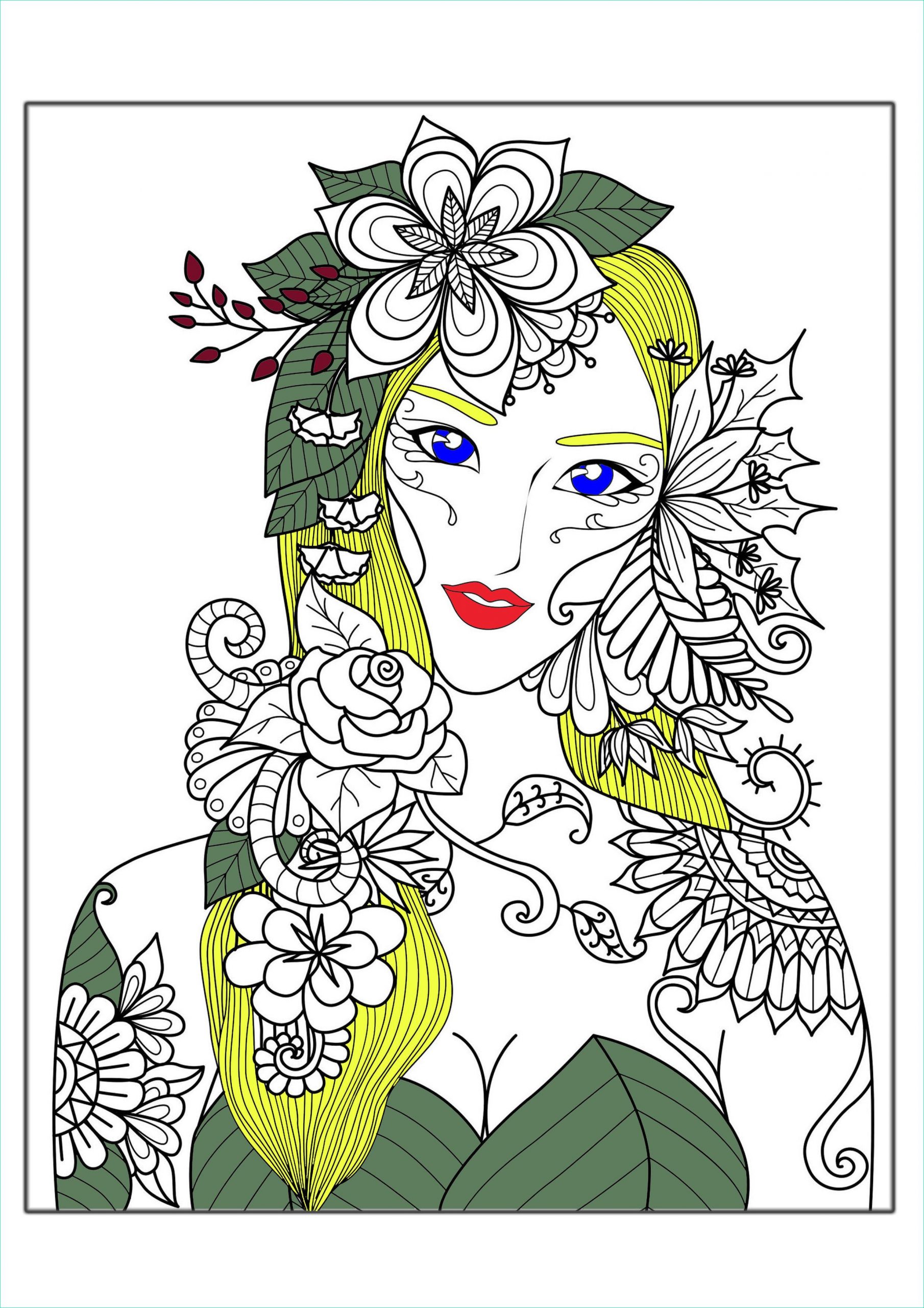 Coloriage Pour Adulte Anti Stress Luxe Photographie Femme Bouddhiste Coloriage Anti Stress