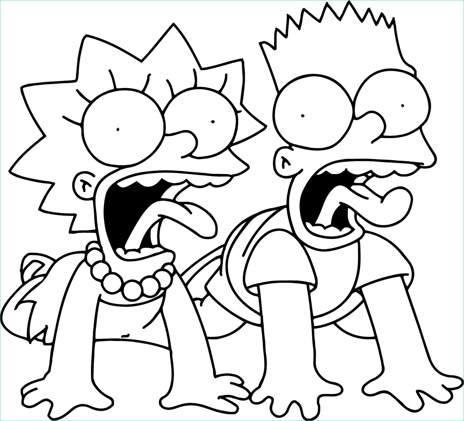 Coloriage Simpsons Impressionnant Image Coloriage Simpson Bart Dessin Et Coloriage