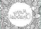 Coloriages De Noël Cool Image Coloriage Carré "merry Christmas" Noël Coloriages