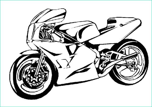 Dessin D&amp;#039;une Moto Élégant Photographie Coloriage Moto Sport Vecteur Dessin Gratuit à Imprimer