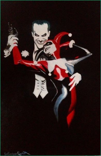 Harley Quinn Et Joker Dessin Bestof Images Joker and Harley Quinn Peinture Par Mihai Ionescu