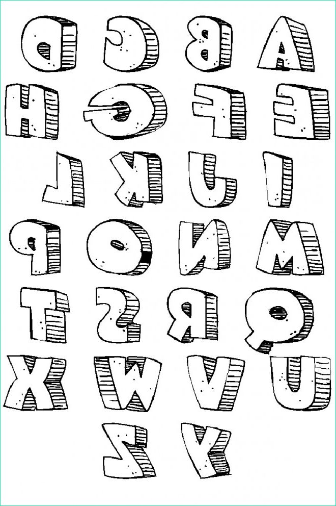 Lettre Alphabet à Imprimer Gratuit Bestof Photographie Coloriage Lettres De L Alphabet En Trois Dimension