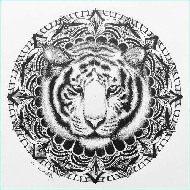 Mandala Animaux Bestof Photos Minikiki On Twitter &quot;the Pleted Piece Tiger Mandala