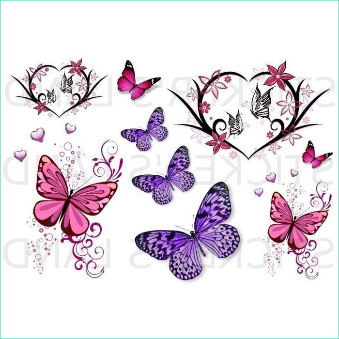 Papillon à Découper Beau Image Stickers DÉcoratifs Papillon à Découper Planche à