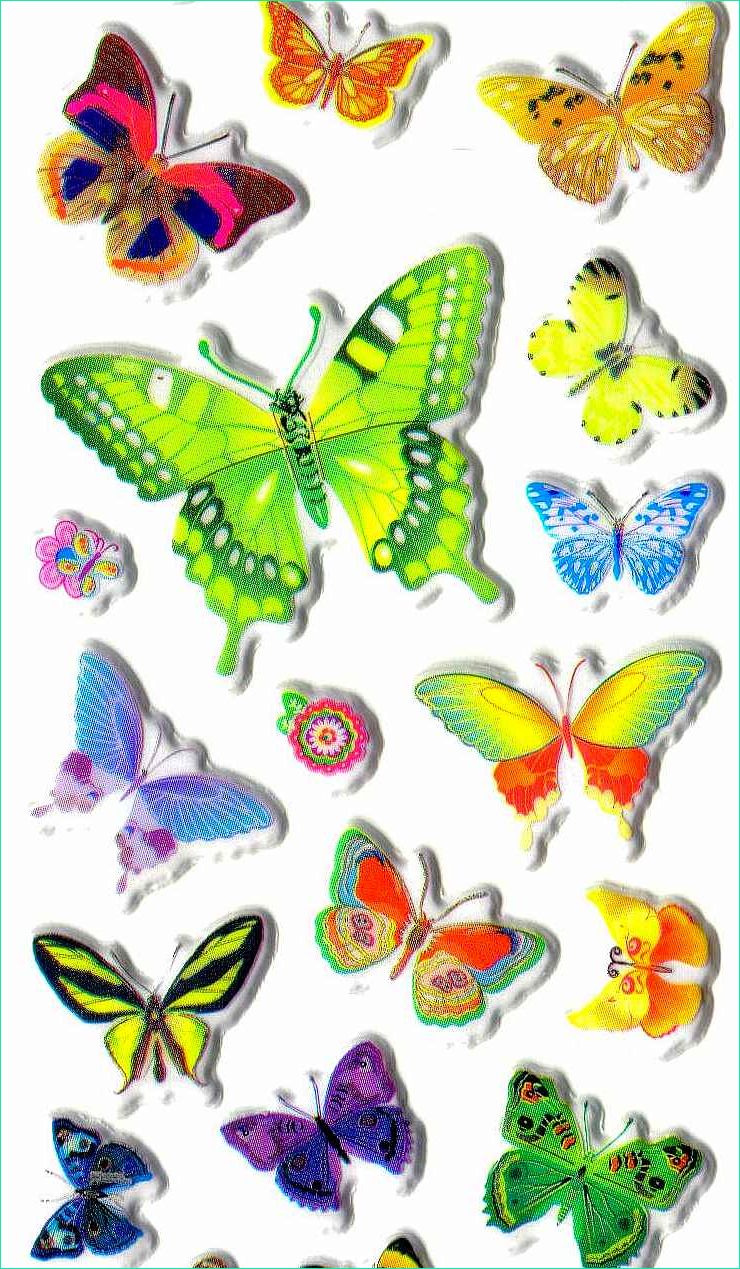 Papillon Dessin à Imprimer En Couleur Cool Photos Gommettes Autocollantes Papillons Charmants
