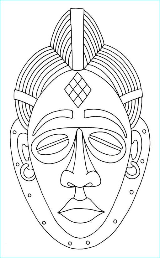 Coloriage Africain Luxe Image Coloriage Masque Africain