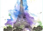 Dessin tour Eiffel à Imprimer Gratuit Inspirant Photos Eiffel tower Watercolor Painting Related Keywords and Suggesti