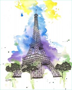 Dessin tour Eiffel à Imprimer Gratuit Inspirant Photos Eiffel tower Watercolor Painting Related Keywords and Suggesti