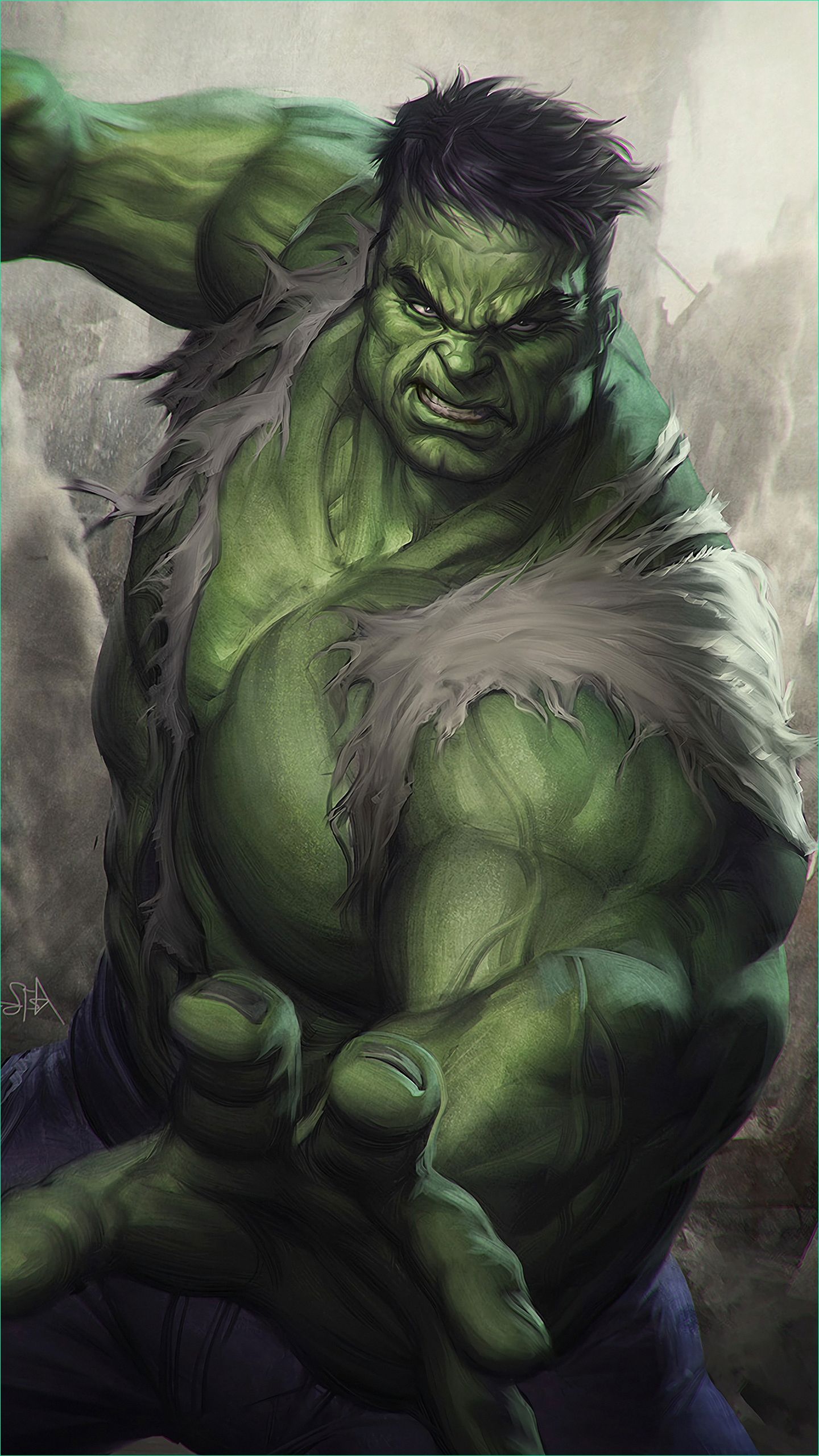 hulk angry art