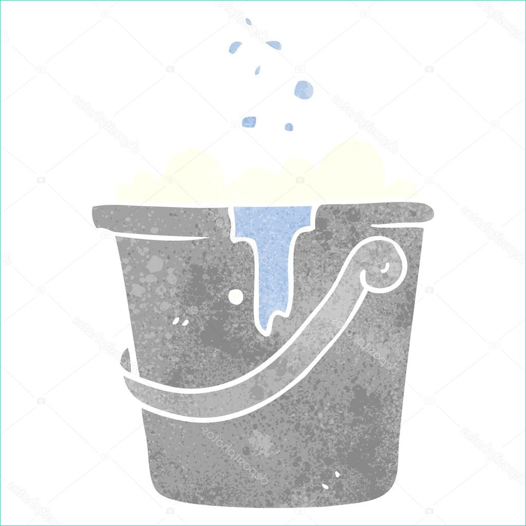 stock illustration retro cartoon cleaning bucket