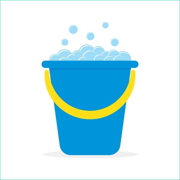 stock illustration bucket plastic bucket lather cleaning