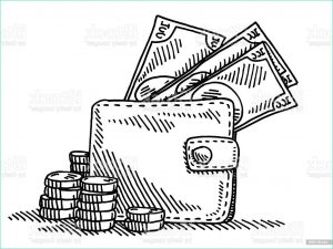 Billets Dessin Luxe Photos Wallet Money Coins Banknotes Drawing Stock Vector Art & More Of