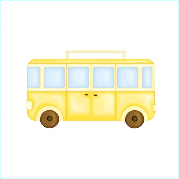 bus pour voyager dans style dessin anime mignon illustration vectorielle isolee