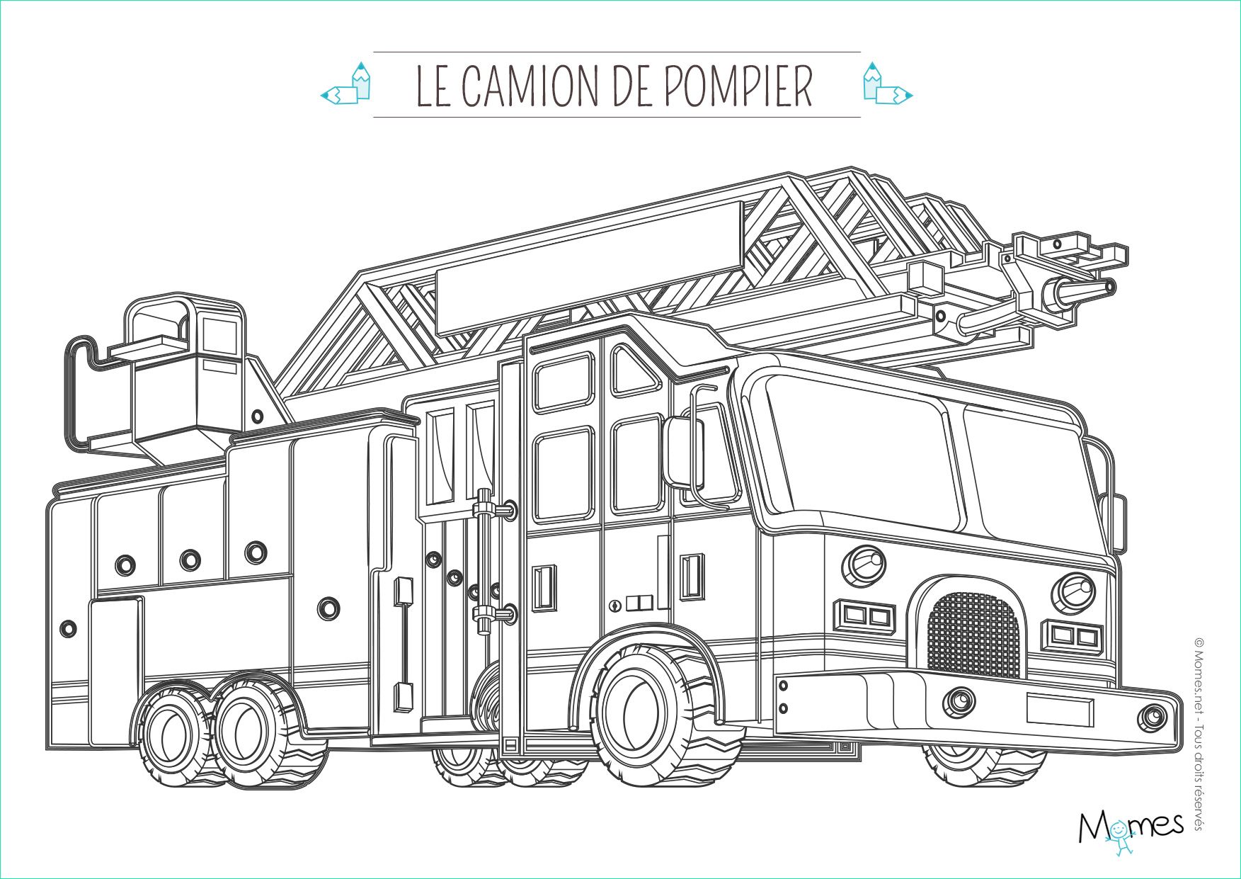 10 beau de dessin de camion de pompier photos