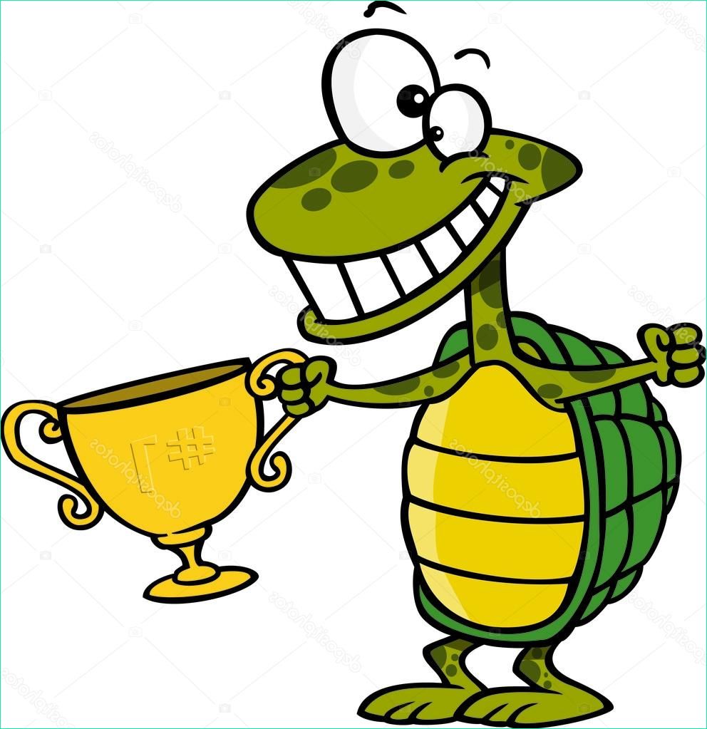 stock illustration cartoon turtle champion
