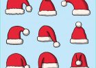 Chapeau De Noel Dessin Élégant Photographie Pack De Chapeaux De Père Noël Dessinés à La Main