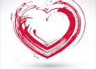 Coeur Dessin Rouge Cool Collection Icône Rouge Tirée Par La Main De Coeur D Amour Signe Affectueux De