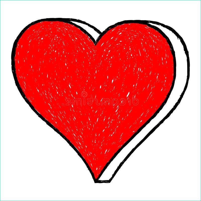 forme rouge coeur d isolement fond blanc dessin croquis été dessiné brosse l encre image