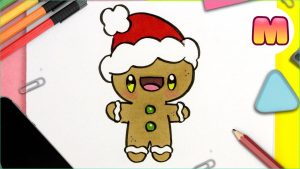 Dessin De Noel Kawaii Élégant Stock O Dibujar Una Galleta De Navidad Kawaii Dibujos Navideños Faciles