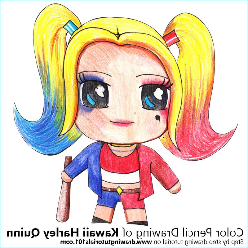 Dessin Kawaii Harley Quinn Cool Photos Drawingtutorials101 • Kawaii Harley Quinn