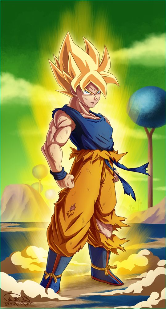 Super Saiyan Goku With Background