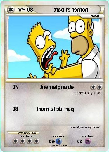 Homer Etrangle Bart Beau Photos Pokémon Homer Et Bart 19 19 Etranglement Ma Carte Pokémon