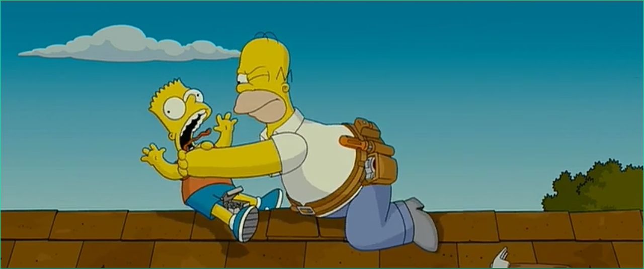 Homer Strangles Bart or Someone