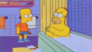 Homer Etrangle Bart Nouveau Stock Homer Gets Hit by Chair & Strangles Bart
