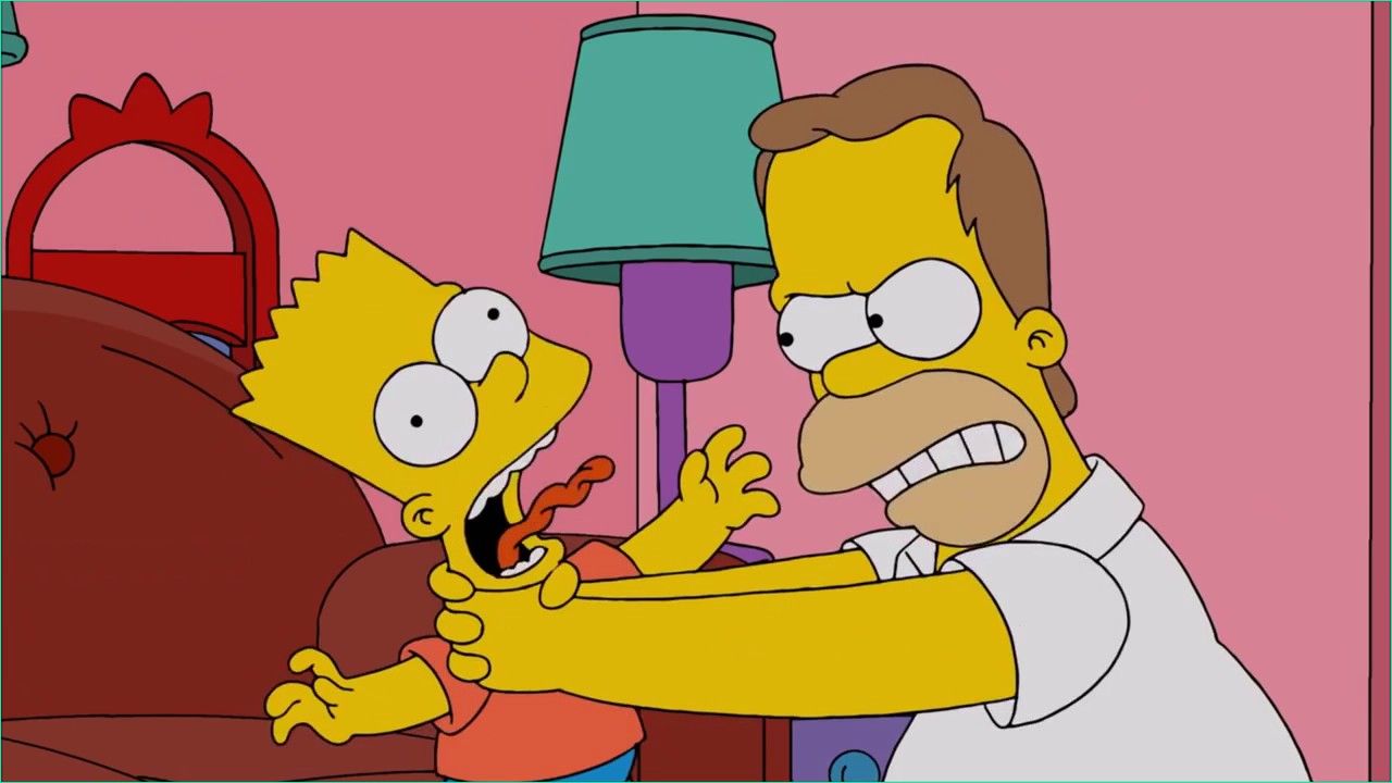 Homer Etrangle Bart Nouveau Stock the First Time Homer Strangles Bart the Simpsons