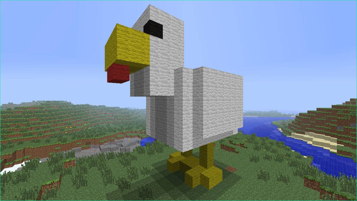 Chicken statue Minecraft