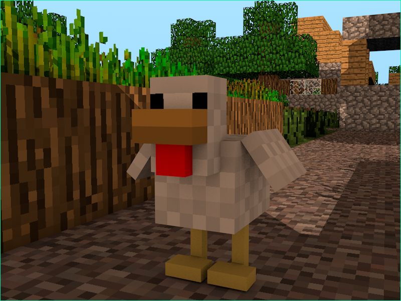 Minecraft Poulet Élégant Image Minecraft Chicken Rig C4d