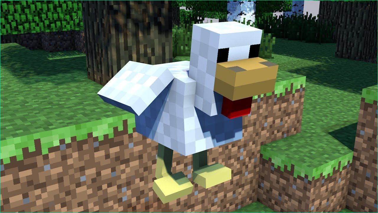 Minecraft Poulet Élégant Photos Flying Chicken Minecraft Animation