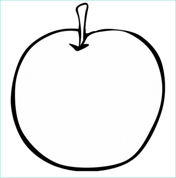 dessin de pomme a colorier