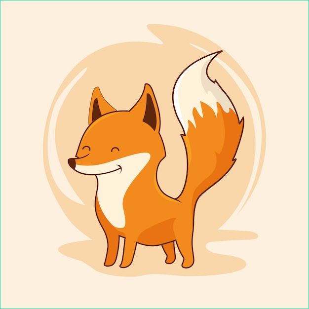 dessin anime renard animal mignon kawaii