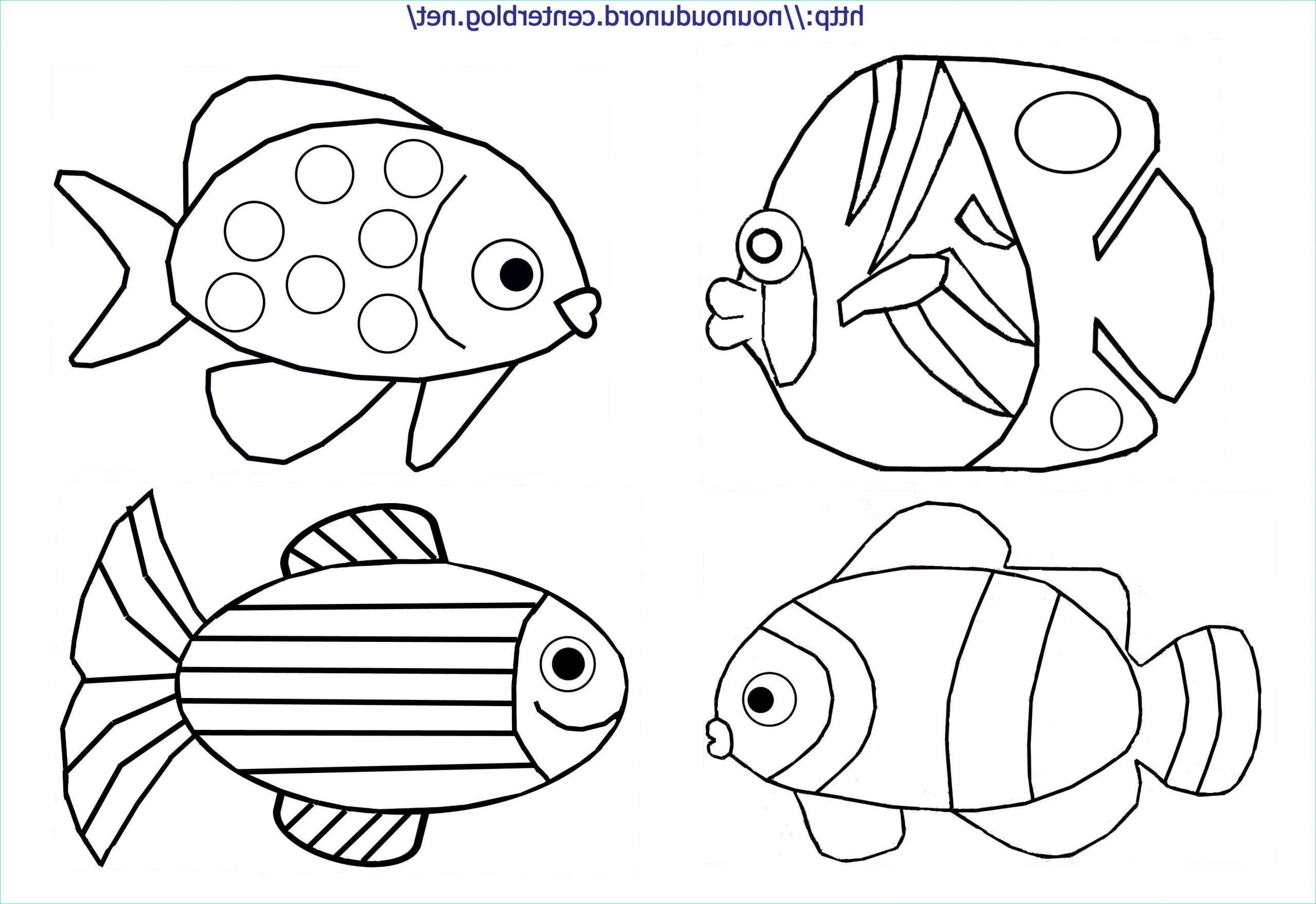 1812 coloriage 4 poissons dessine par nounoudunord